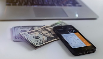 cell phone, cash, laptop